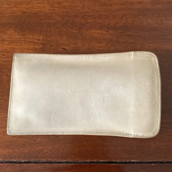 Vintage Coach Bone Leather Glass Case Rare - can be used by a man or a woman